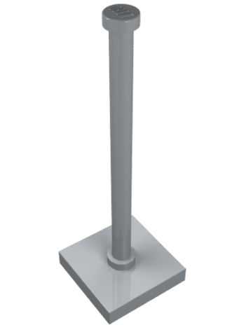 30256 – Support 2 x 2 x 5 Bar on Tile Base with Solid Stud and Stop Ring